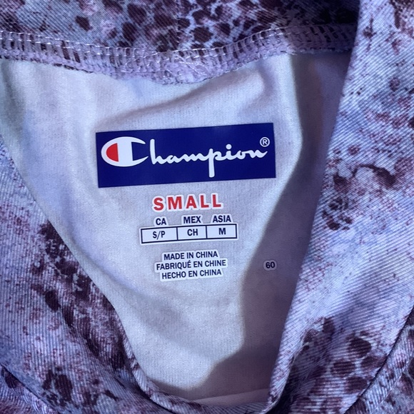 Women’s Champion Purple Snakeskin Long Sleeve Cropped Workout Top Small - Picture 8 of 9